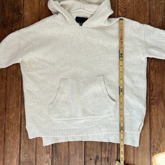 Nili Lotan women’s wool hooded sweater cream front pocket size small - Picture 7 of 8